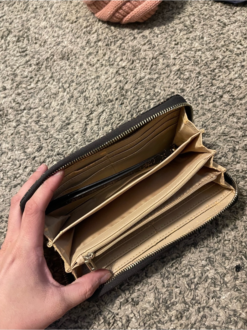 GUESS Brown Logo Tote with Matching Wallet - Picture 3 of 5